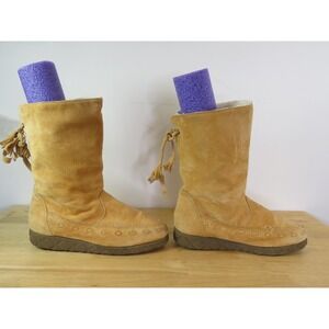 EUC Khombu Boots Women's 7M Brown Navajo Winter Snow All Weather Leather Boots